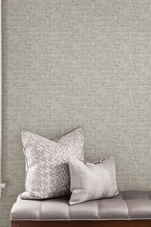 Wallpops Grey Poplin Texture Peel & Stick Wallpaper In Grey