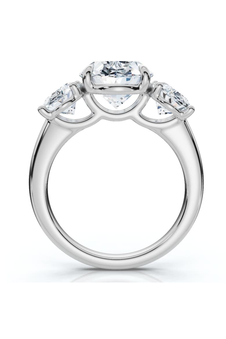 Certified 6Ct Three Stone Oval Diamond Anniversary Engagement Ring Lab Grown 14k, Alternate, color, 14k White Gold