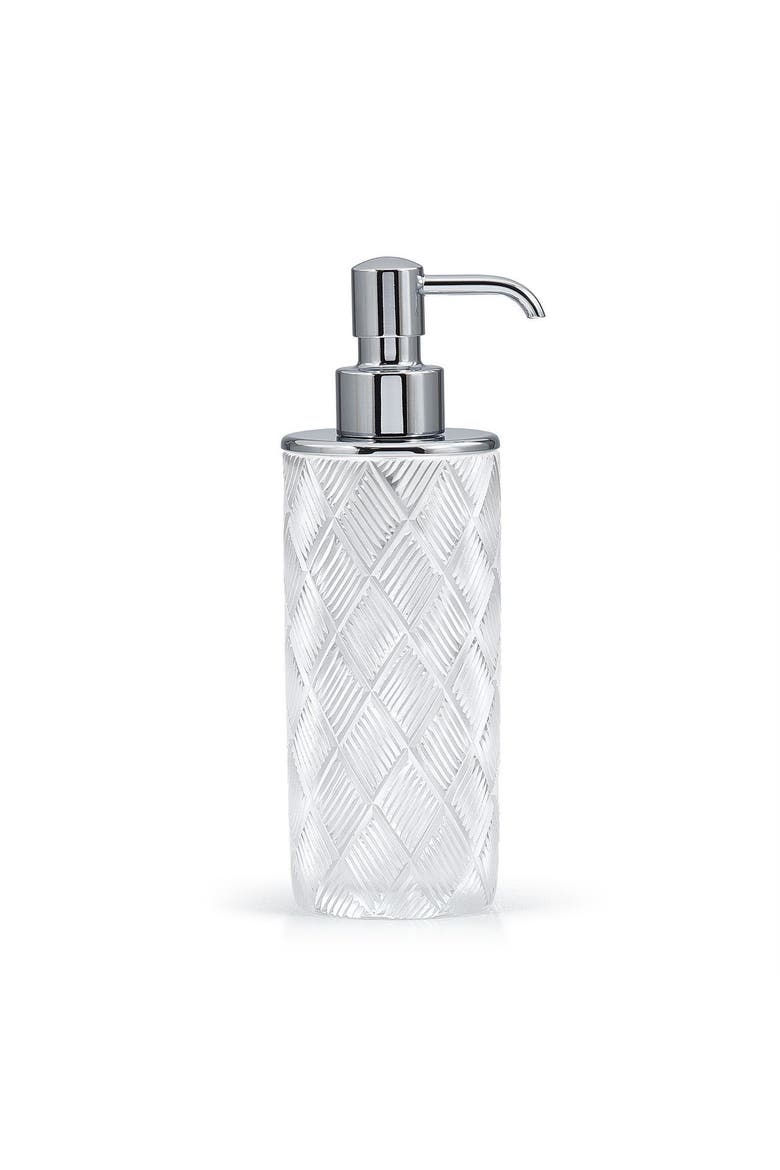 Basketweave Pump Dispenser, Main, color, CLEAR