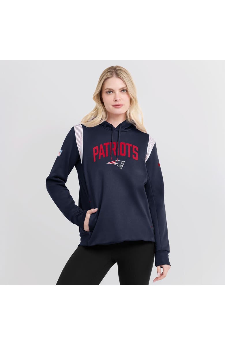 Nike Women's Nike Navy New England Patriots Sideline Stack Performance Pullover Hoodie, Alternate, color, Navy