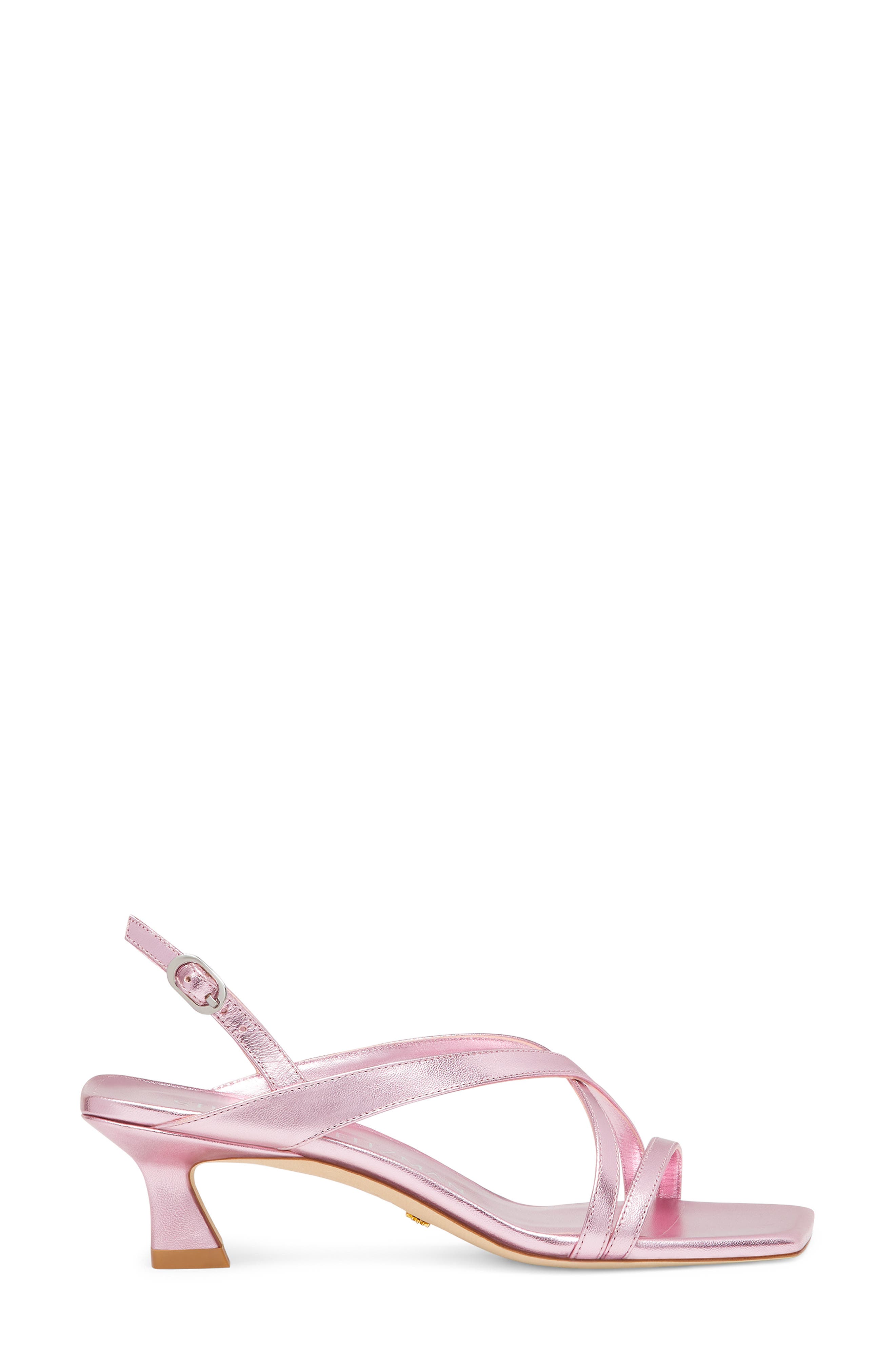 Stuart Weitzman Oasis 50 Kitten Heel Slingback Sandal, Alternate, color, Cotton Candy
