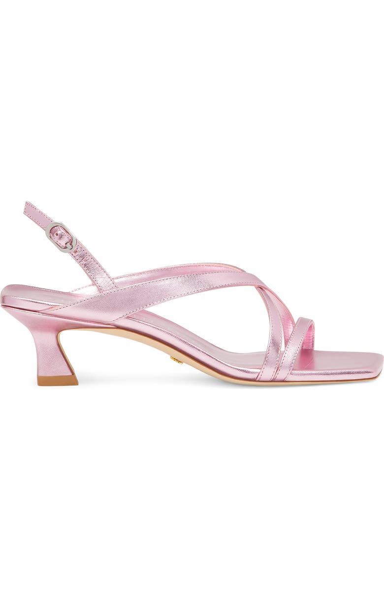 Stuart Weitzman Oasis 50 Kitten Heel Slingback Sandal, Alternate, color, Cotton Candy