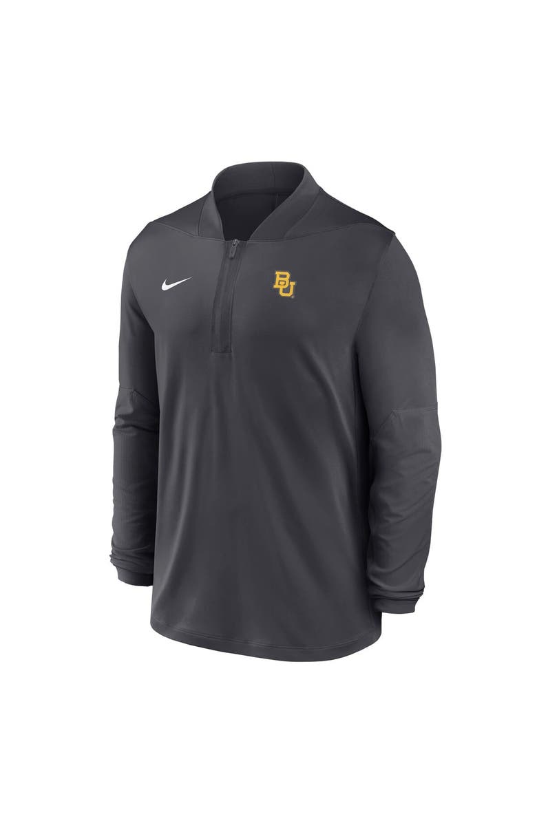 Nike Men's Nike Anthracite Baylor Bears Dri-FIT Half-Zip Pullover, Alternate, color, Anthracite