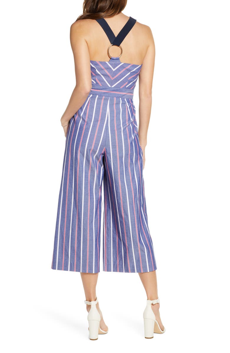 1901 Chevron Stripe Sleeveless Jumpsuit, Alternate, color, 