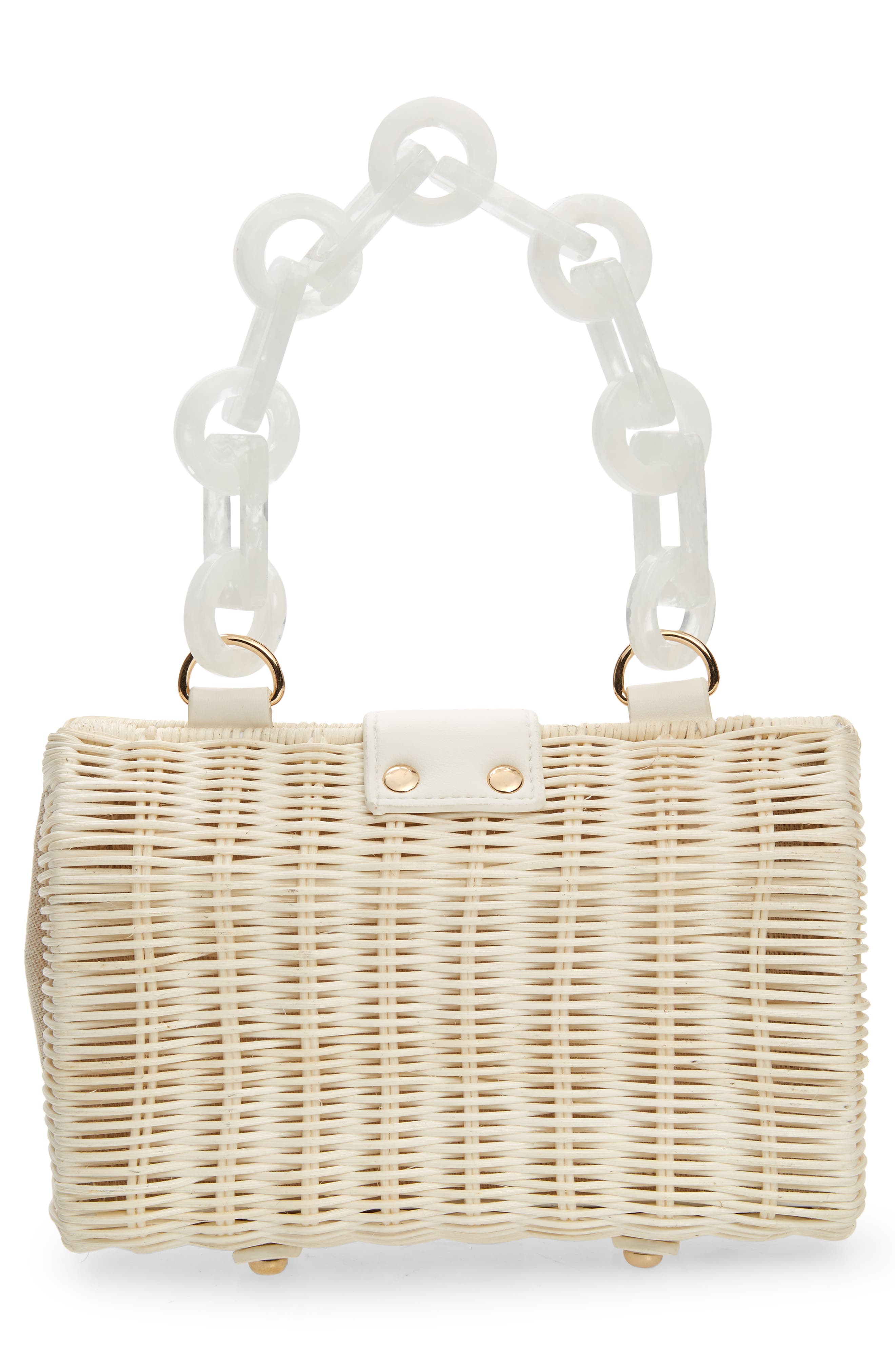 Page Wicker Clutch, Alternate, color, CREAM