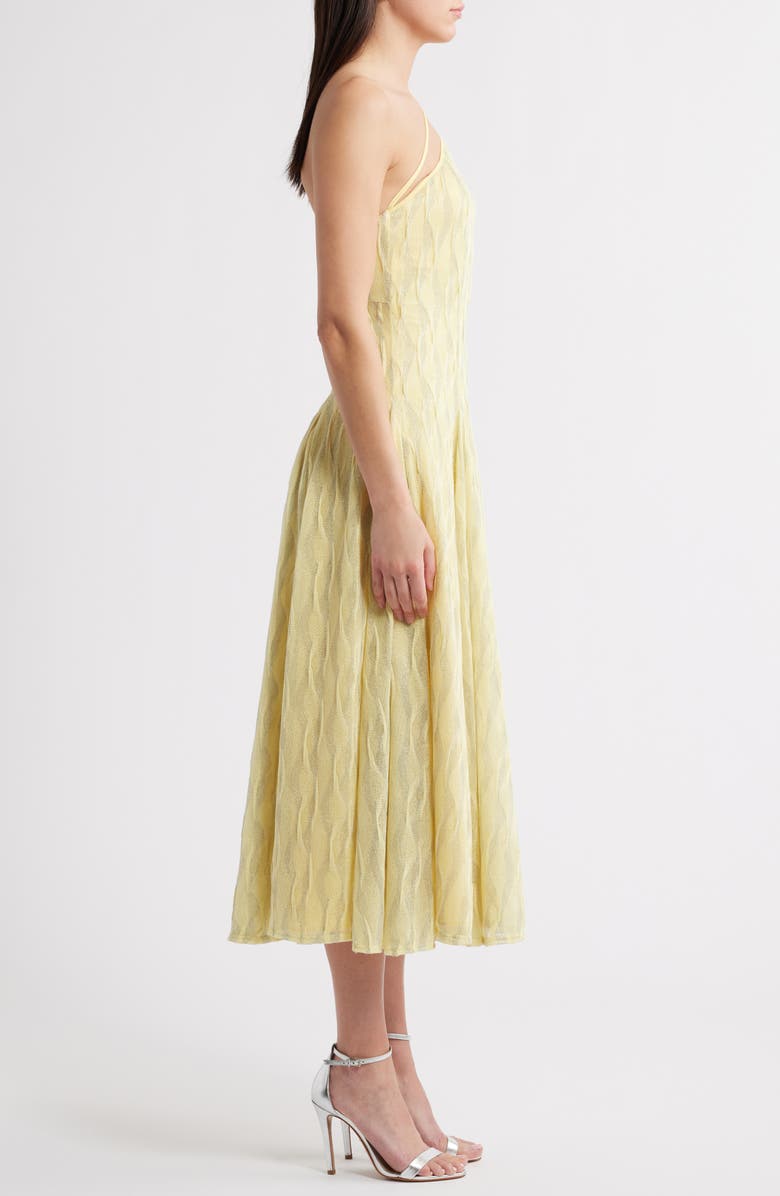 Black Halo Athena Metallic A-Line Dress, Alternate, color, Sunlit Sparkle