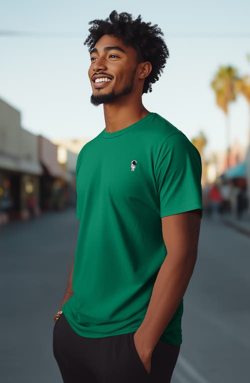 Dalix Astronaut Tee In Kelly Green