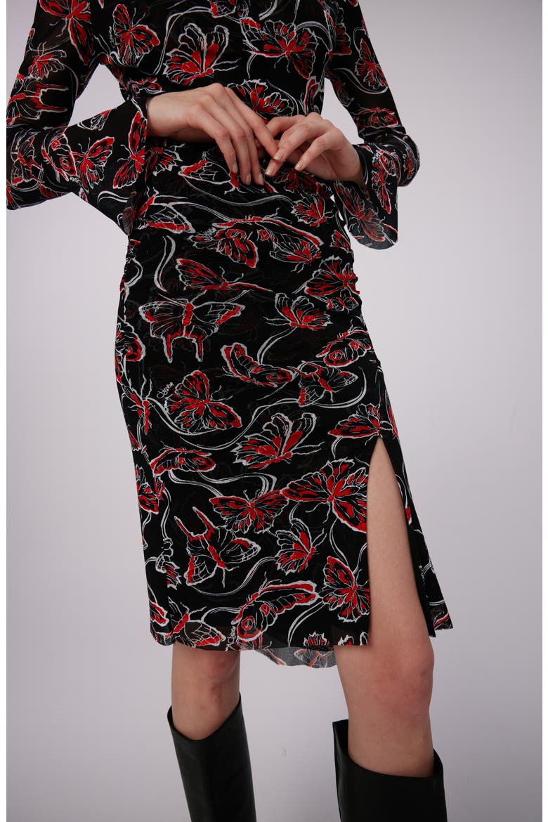 Lilly Butterfly Print Long Sleeve Mesh Dress, Alternate, color, FLUTTERFLY SM