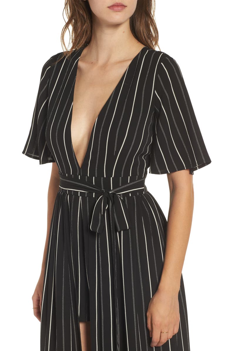 Socialite Stripe Maxi Romper, Alternate, color, 
