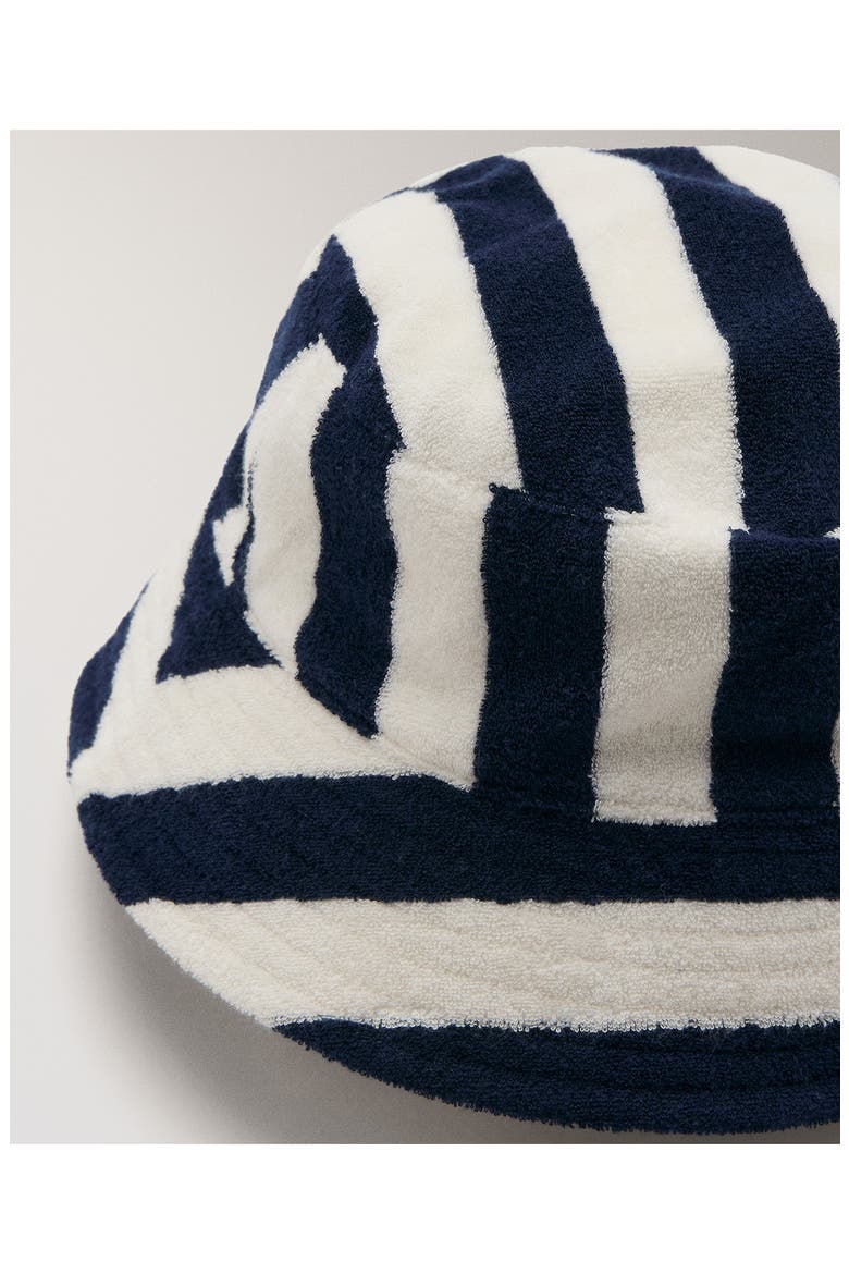 Stripe Terry Cloth Bucket Hat, Alternate, color, BLUE