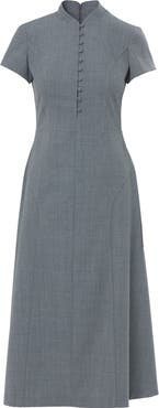 Gizia Maxi Dress with Metal Zipper at Neckline