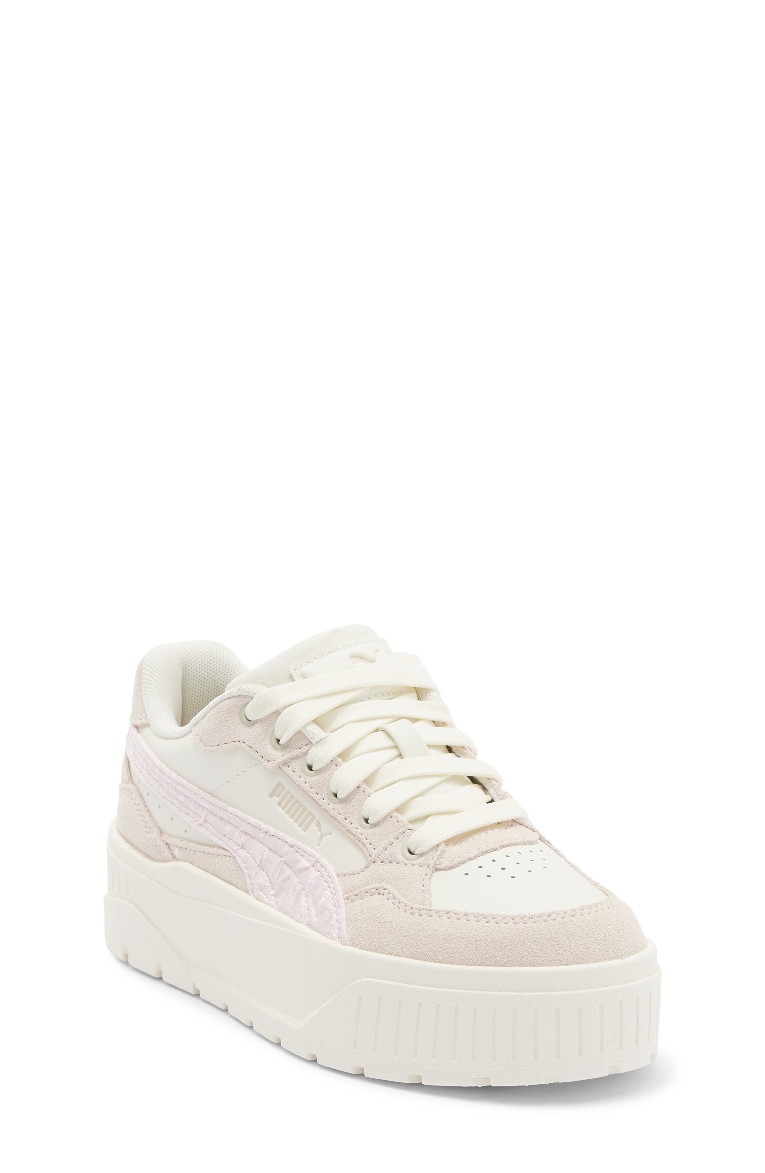 PUMA Kids' Karmen II Idol Platform Sneaker, Main, color, Frosted Ivory/ Island Pink