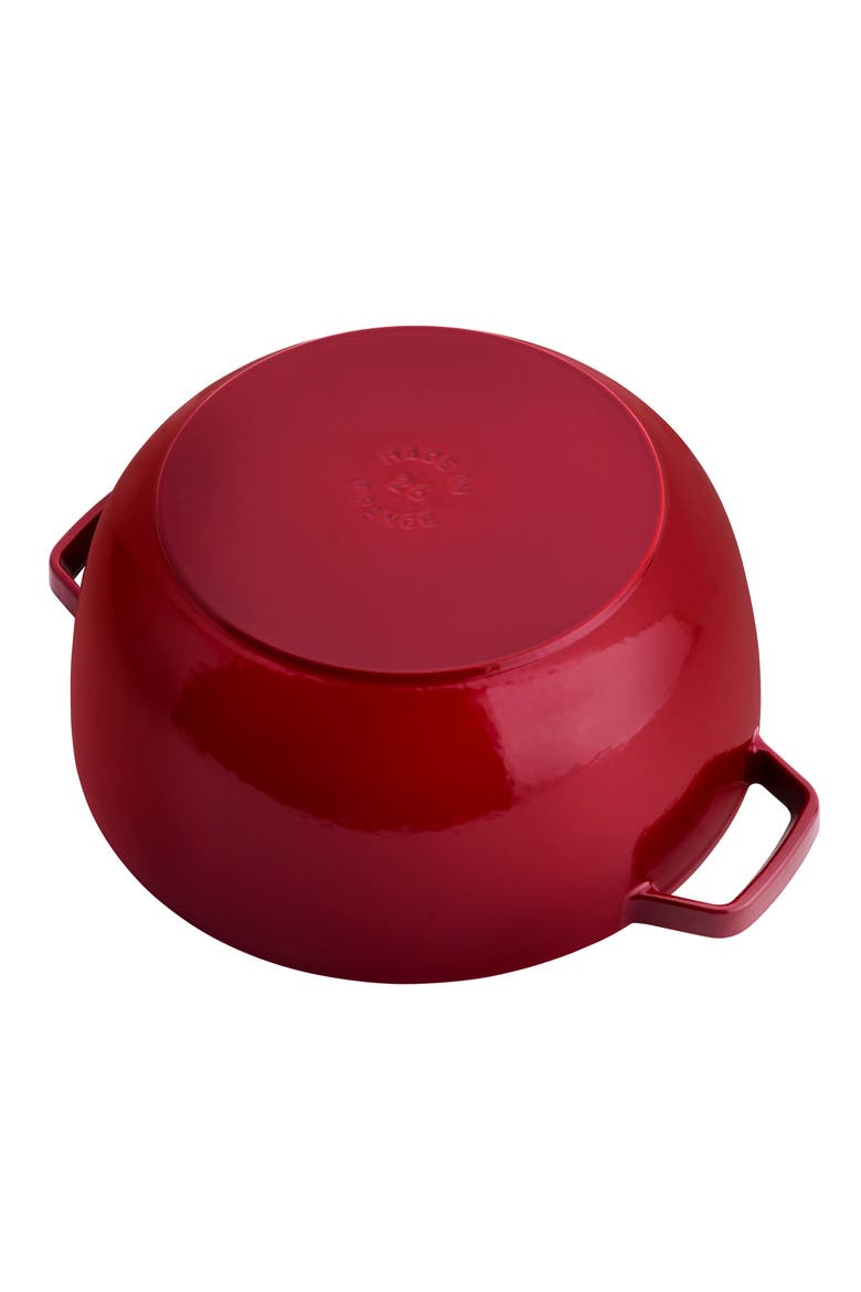 5-Quart Enameled Cast Iron Cocotte, Alternate, color, CHERRY