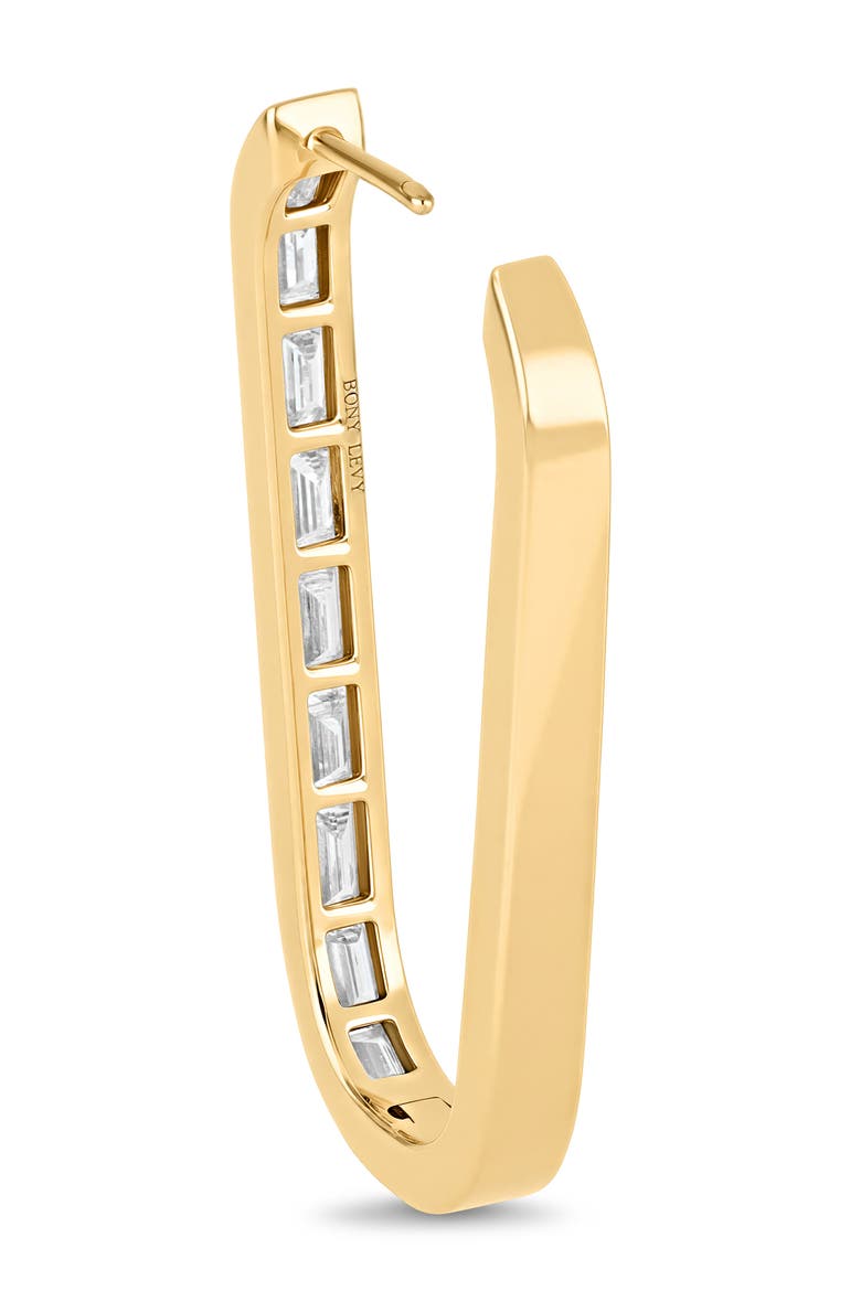Gatsby Luxe Diamond Elongated Hoop Earrings, Alternate, color, 18K YELLOW GOLD