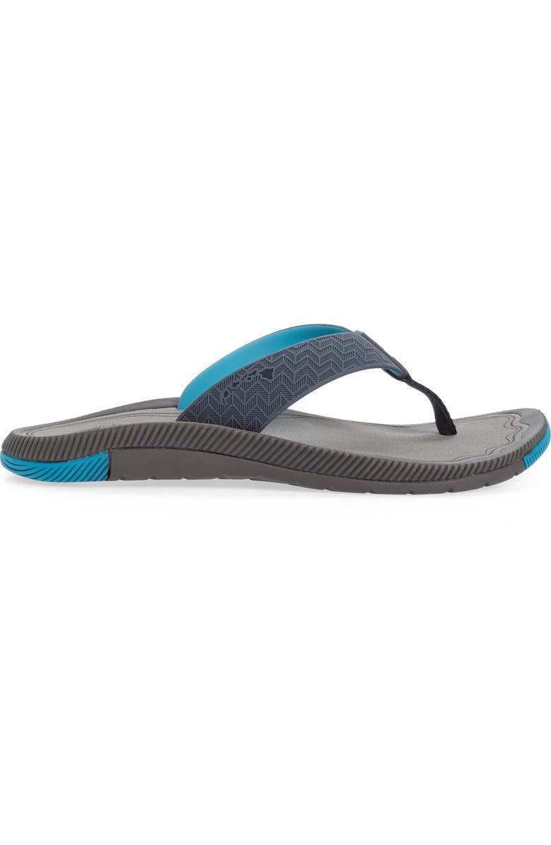 OluKai Awiki Flip Flop, Alternate, color, Trench Blue / Pavement