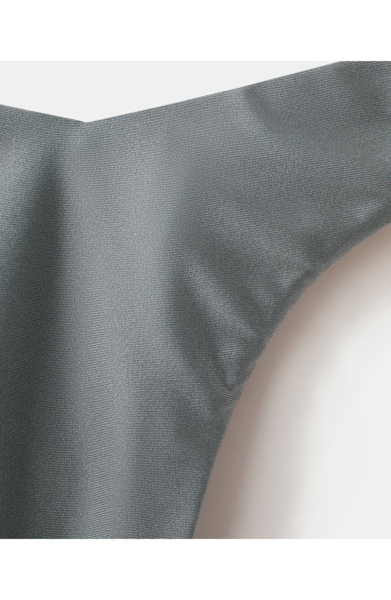 MANGO V-Cut Tanga Bikini Bottoms, Alternate, color, Grey