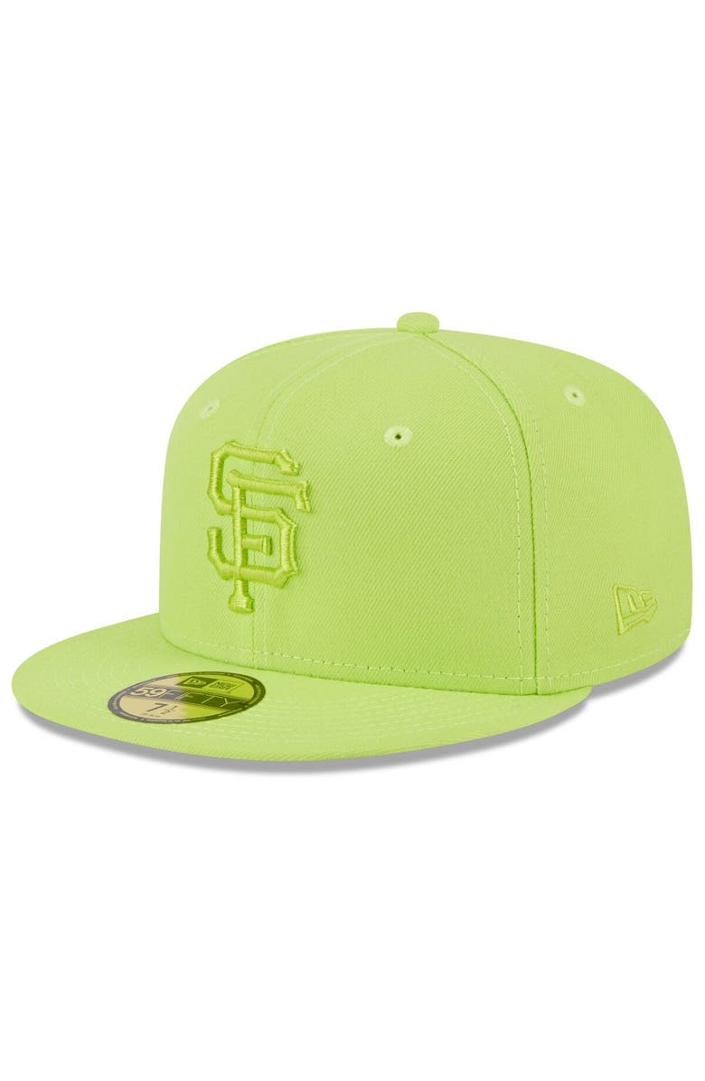 New Era Men's New Era Neon Green San Francisco Giants 2023 Spring Color Basic 59FIFTY Fitted Hat, Main, color,