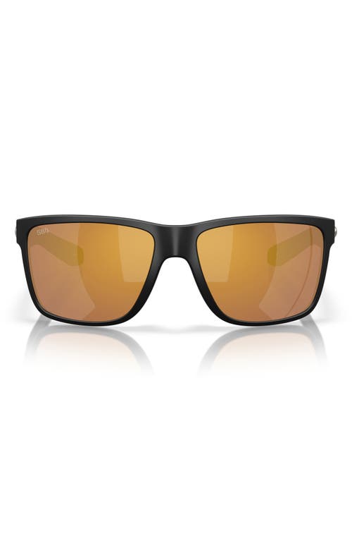 Costa Del Mar Broadbill Ii 58mm Polarized Rectangular Sunglasses In Brown