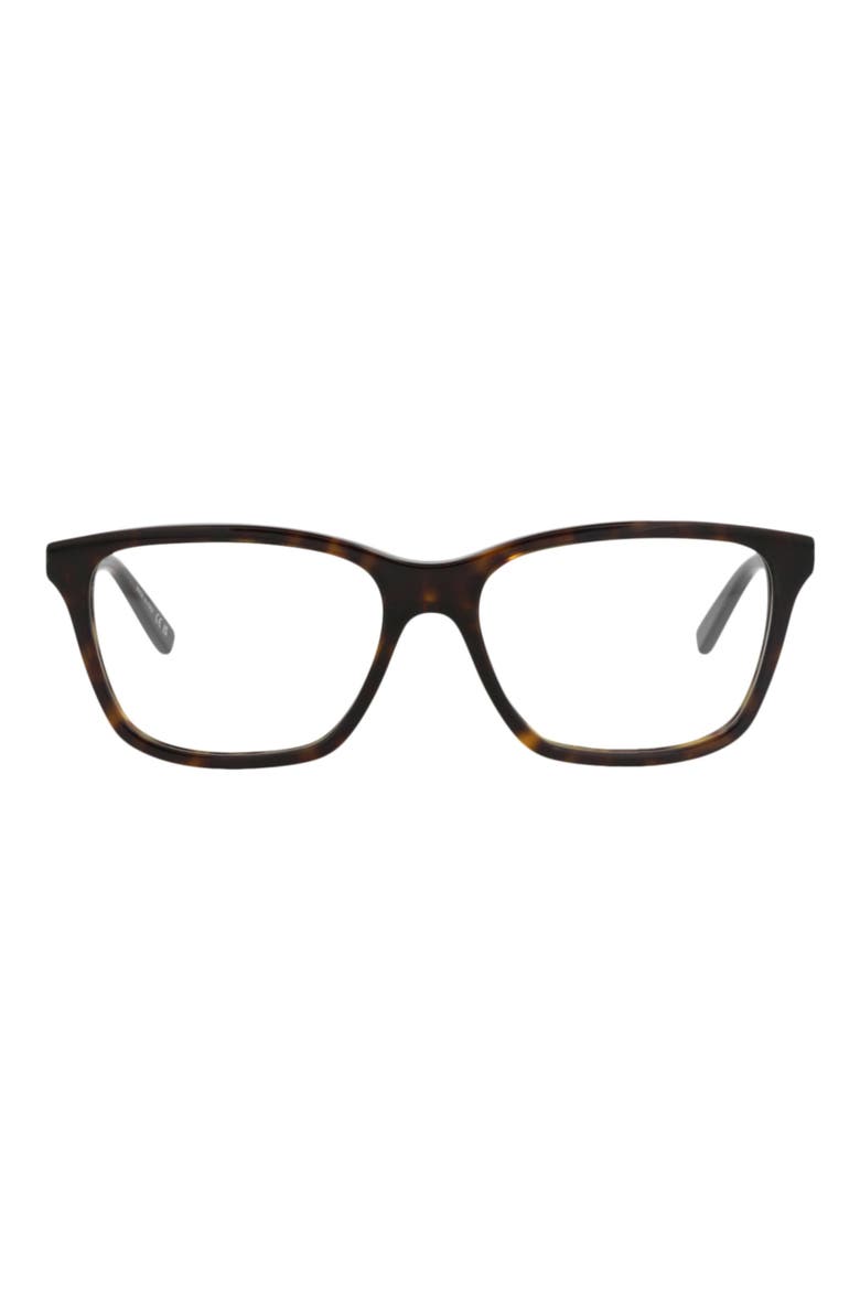 54mm Square Optical Glasses, Main, color, HAVANA HAVANA TRANSPARENT