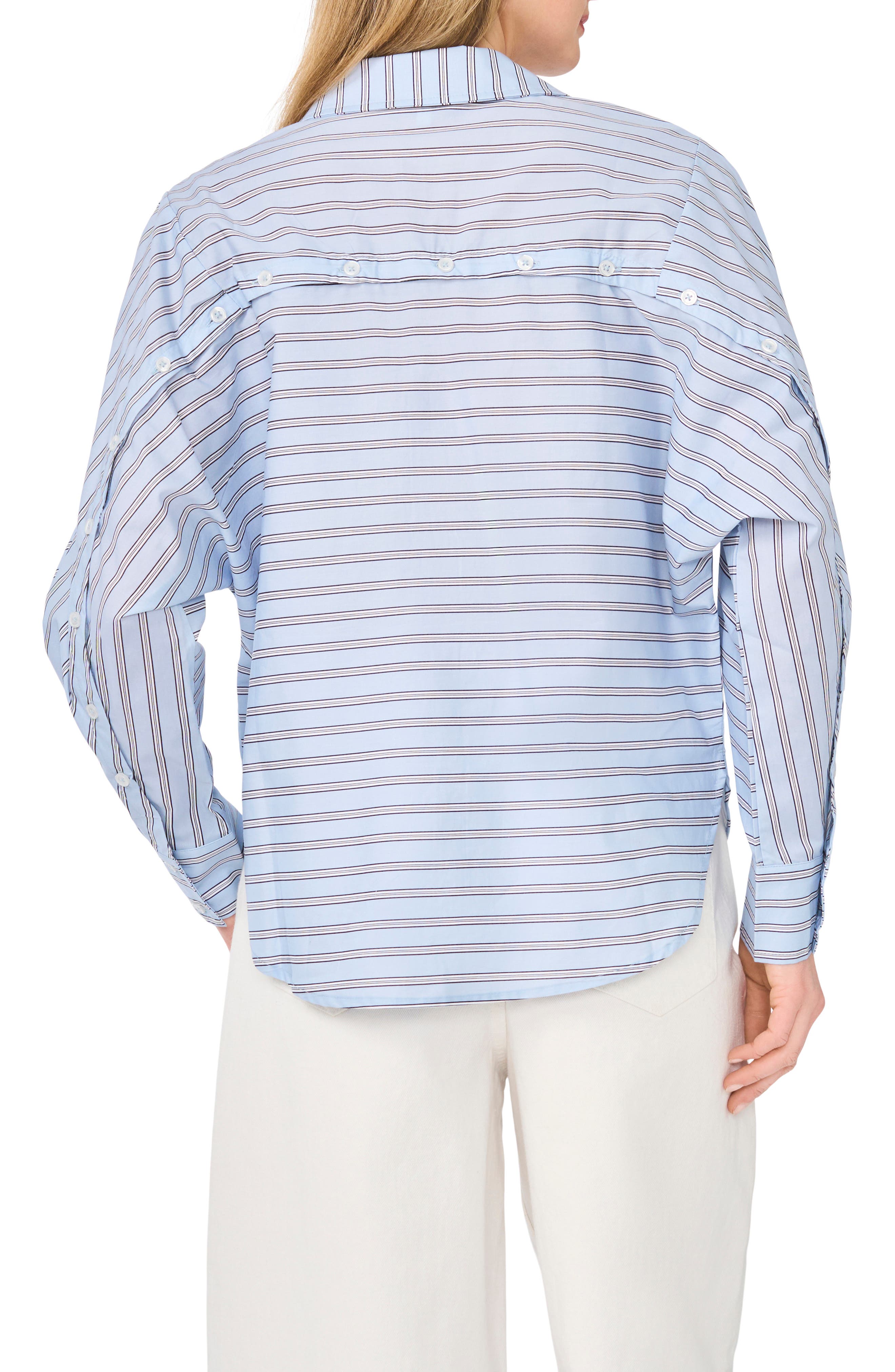 Stripe Long Sleeve Button-Up Shirt - image 2