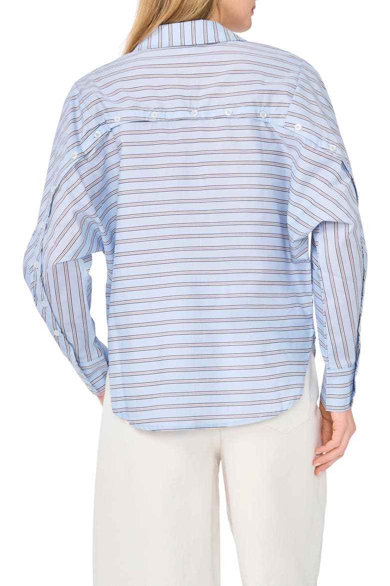 Stripe Long Sleeve Button-Up Shirt, Alternate, color, XEON BLUE