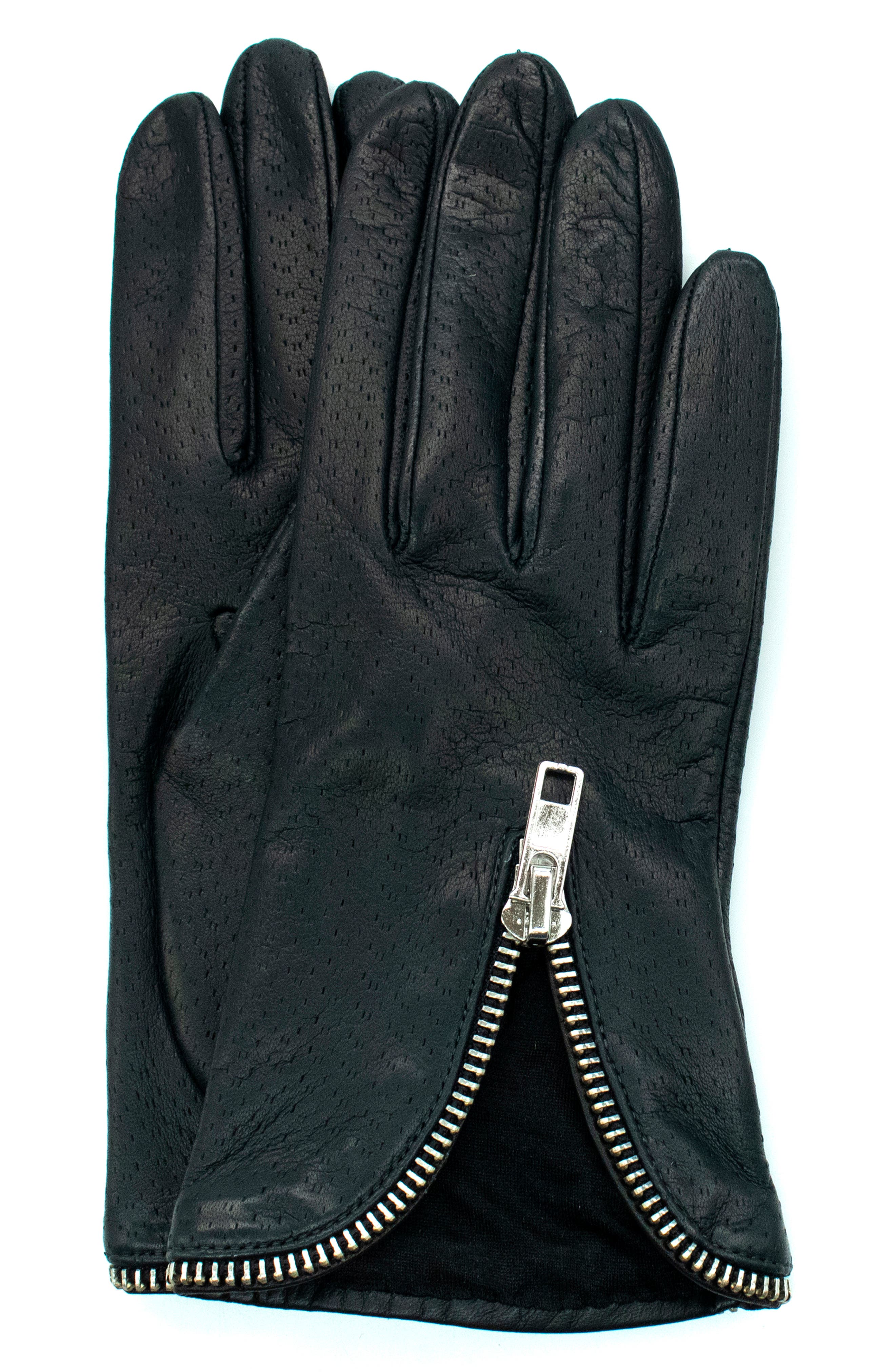 Portolano Zip Cuff Leather Gloves