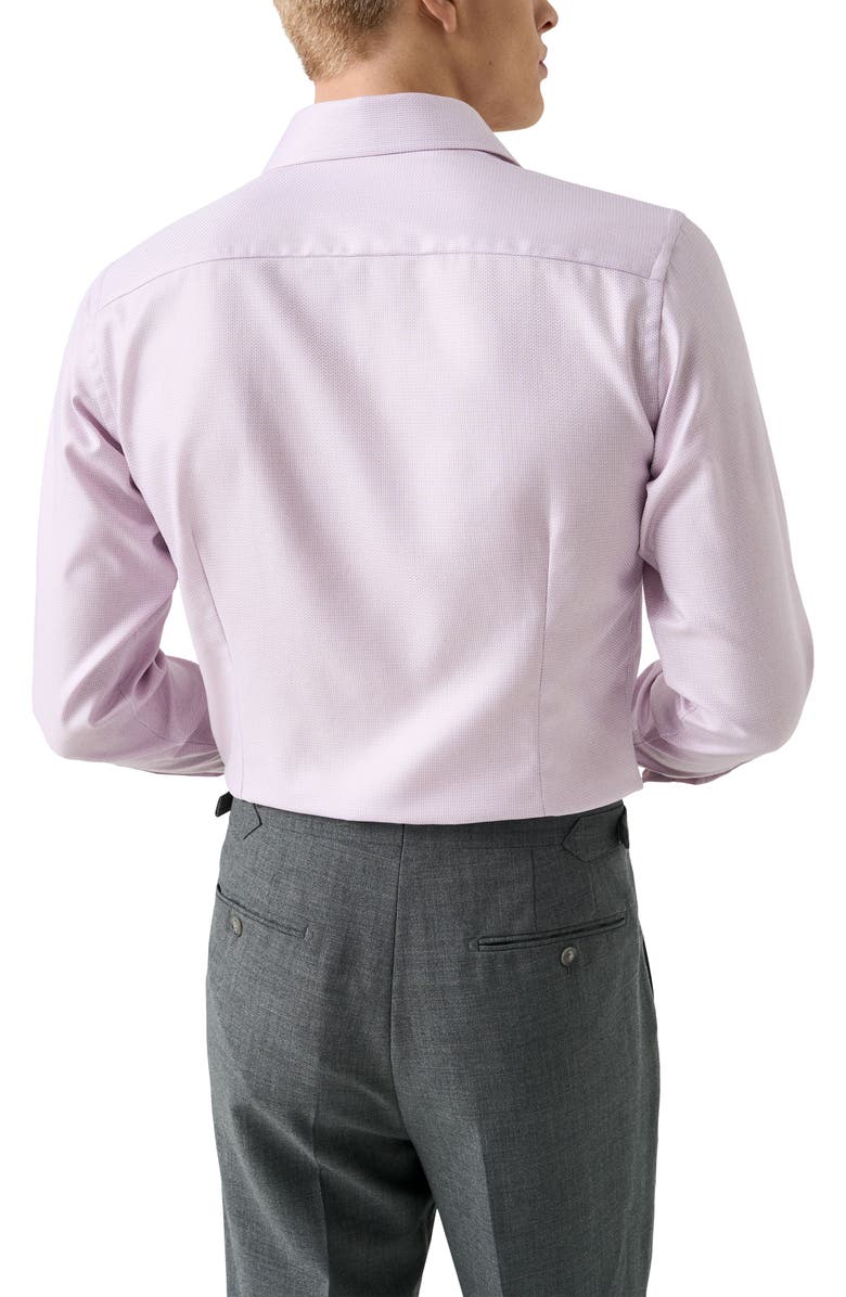 Eton Slim Fit Herringbone Dresss Shirt, Alternate, color, Medium Pink