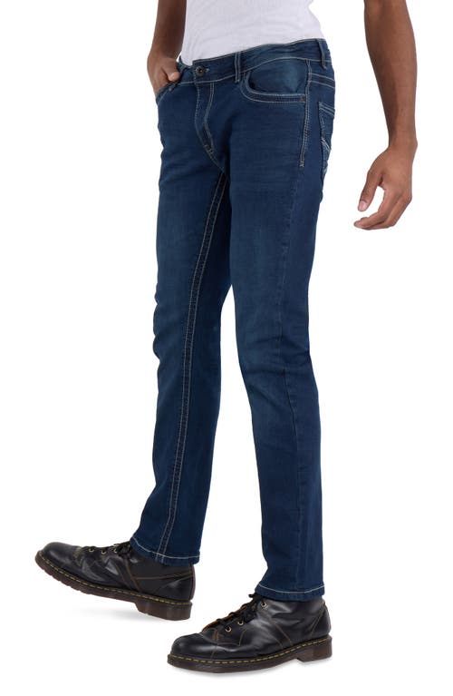 X-ray Xray Saddle Stitch Stretch Straight Leg Jeans In Blue