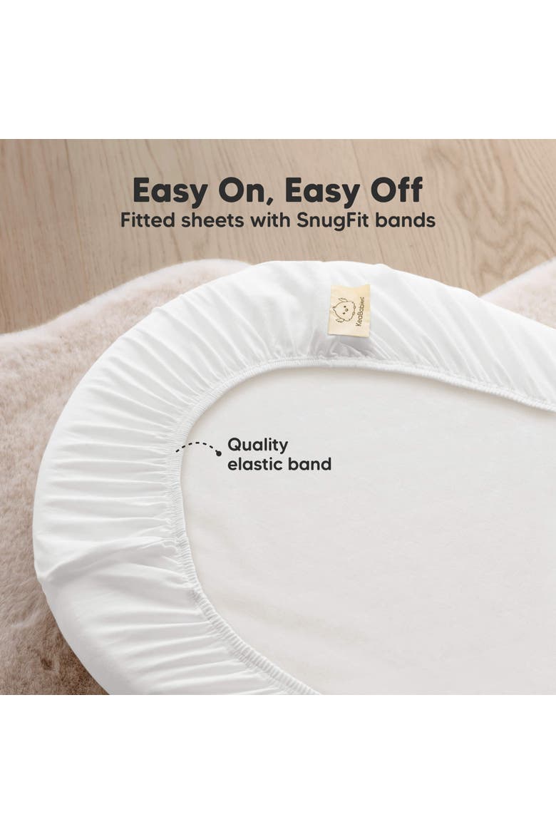 2-Pack Mavy Protect+ Waterproof Bassinet Mattress Protectors, Alternate, color, Soft White