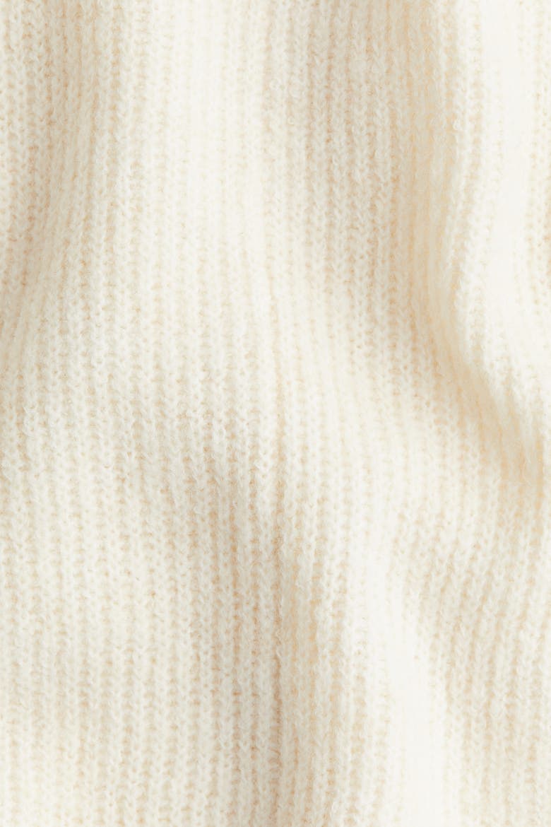 Rib-knit Peplum Top, Alternate, color, Cream