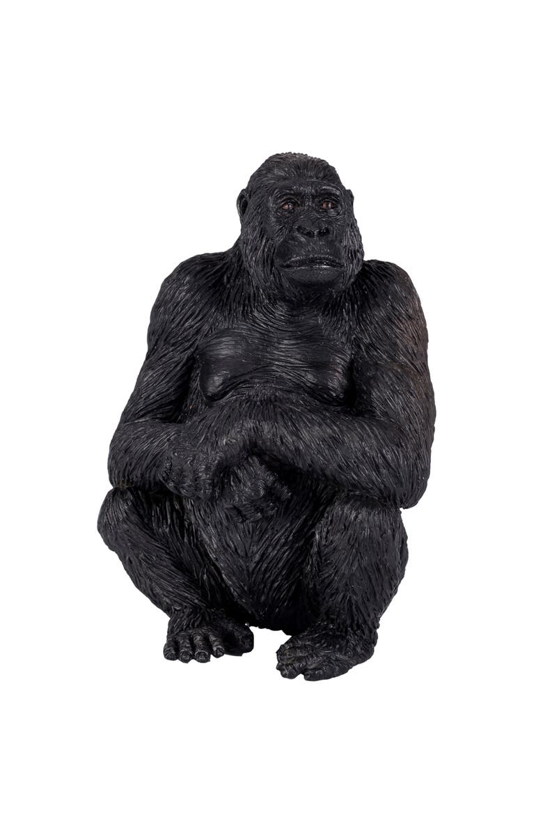Legler USA Mojo Gorilla Female International Wildlife Hand Painted Toy Figurine, Main, color, Black