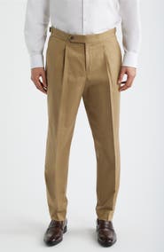 BOSS Perino Pleat Stretch Cotton Pants
