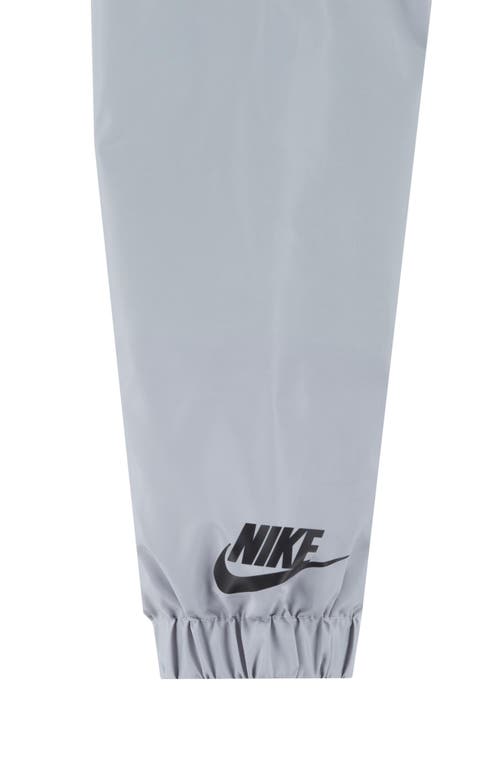 Nike Kids' Swoosh Fleece Lined Windbreaker Jacket In Gray