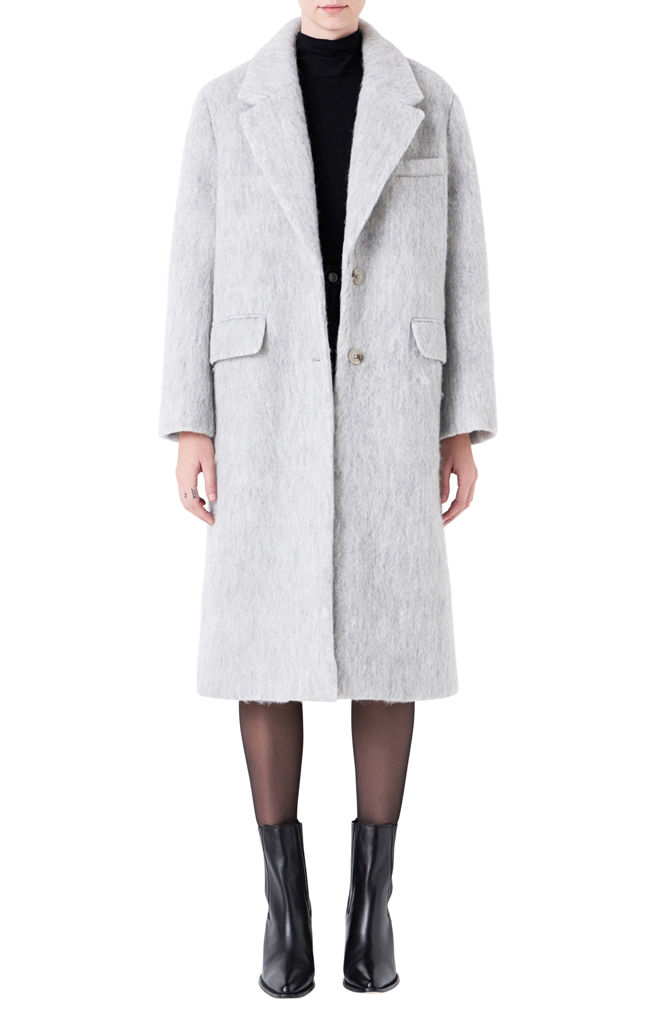 Oversize Longline Wool Blend Coat