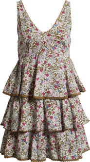 Treasure & Bond Floral Tiered Minidress