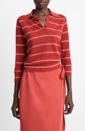 Vince Stripe Cotton Piqué Polo