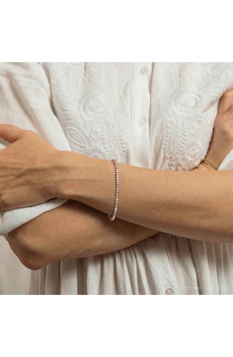 Bliss Diamond 2 Ct Lab Grown Diamond Tennis Bracelet 7" 14k Gold, Alternate, color, 14K Rose Gold