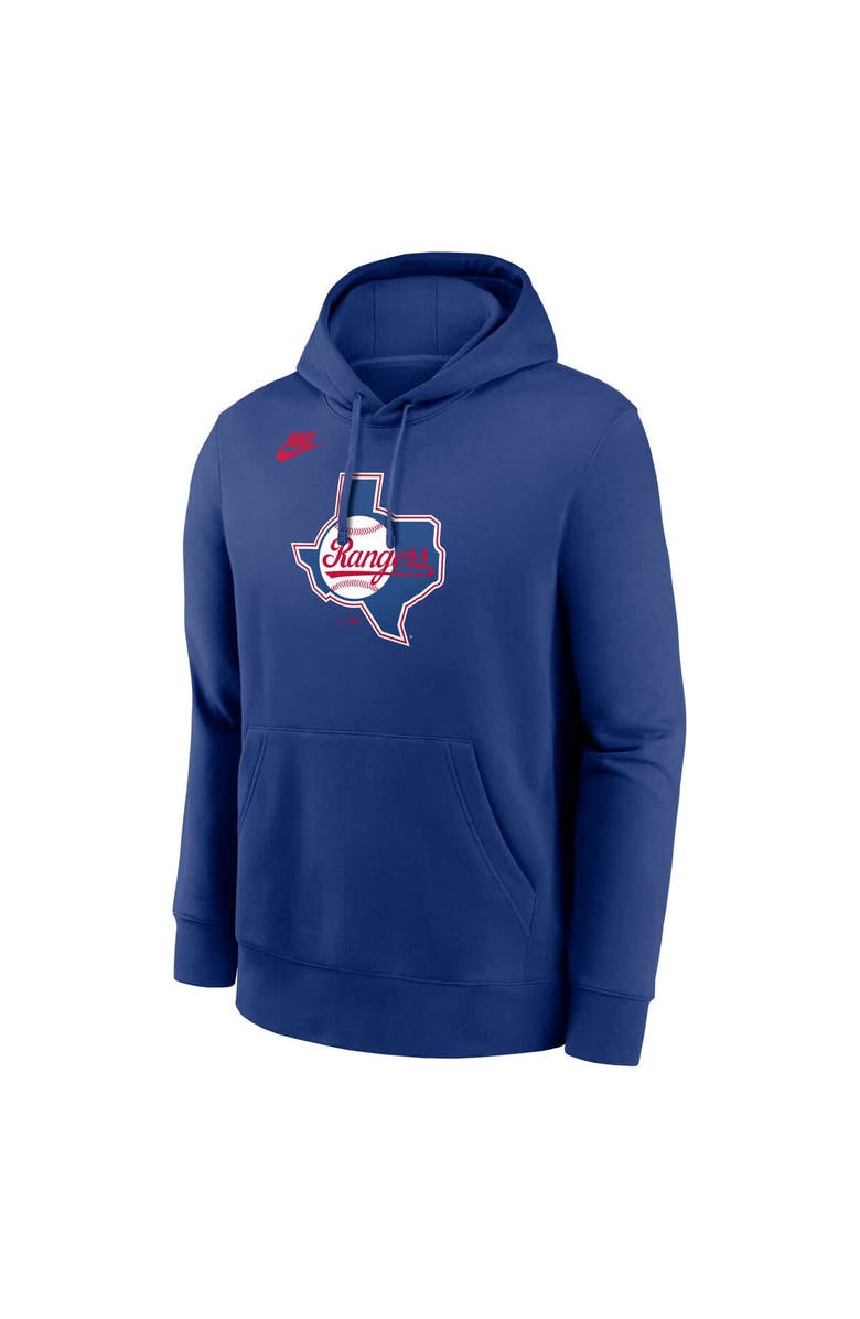 Nike Men's Nike Royal Texas Rangers Cooperstown Collection Logo Club Pullover Hoodie, Alternate, color, Royal
