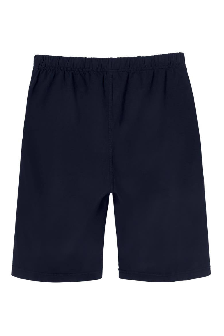 Mens Super-Soft 100% Cotton UPF 50+ Athletic Workout Shorts w/Pockets, Alternate, color, Dark Navy