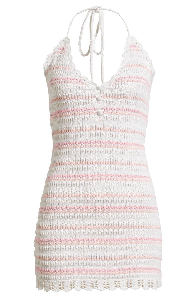 LoveShackFancy Lilibelle Crochet Trim Cotton Knit Sundress, Main, color, Marbella Stripe