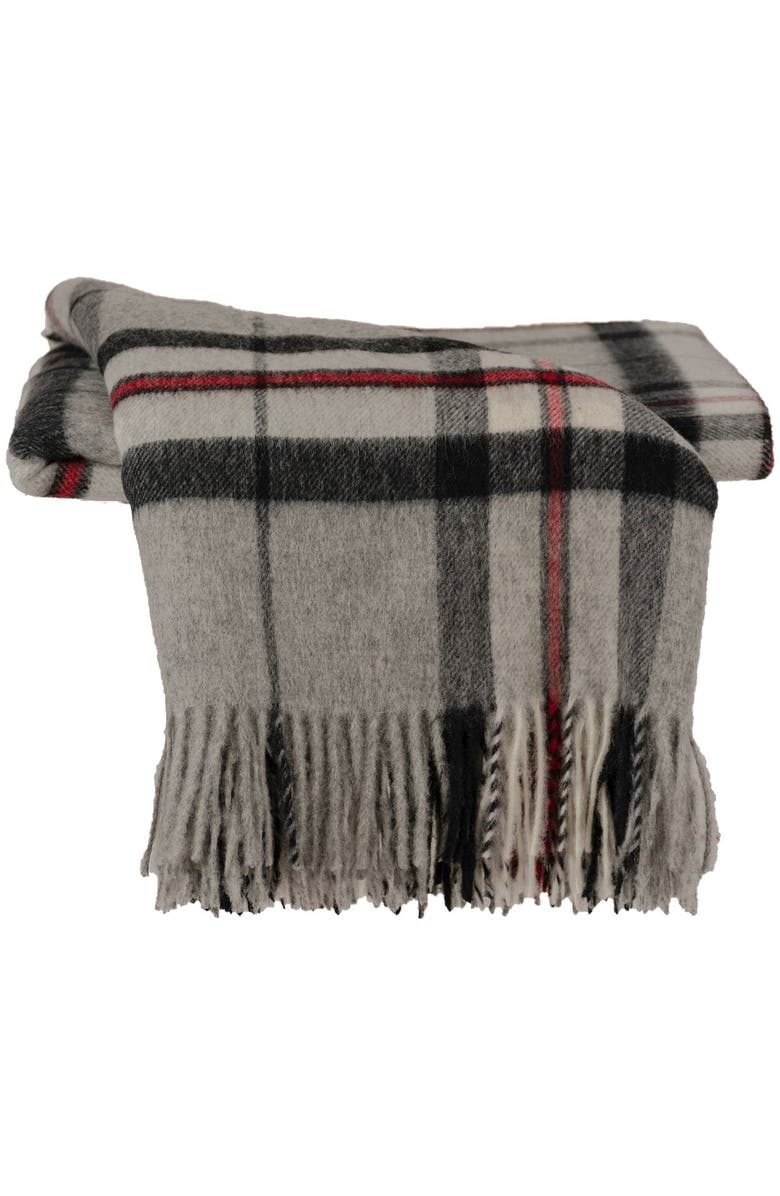 Prince of Scots Merino Wool Throw, Alternate, color, Grey Thompson