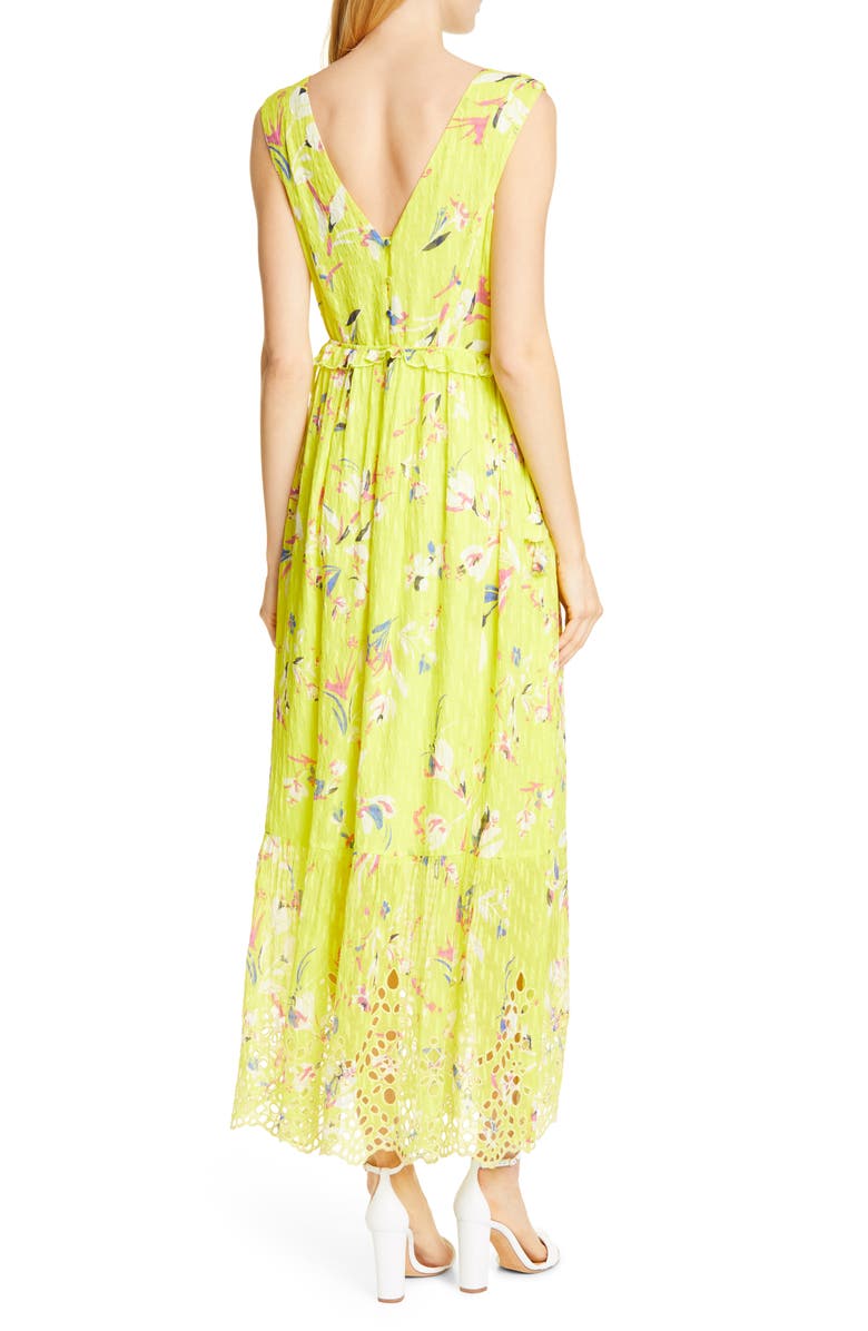 Tanya Taylor Catalina Floral Silk & Cotton Maxi Dress, Alternate, color, 