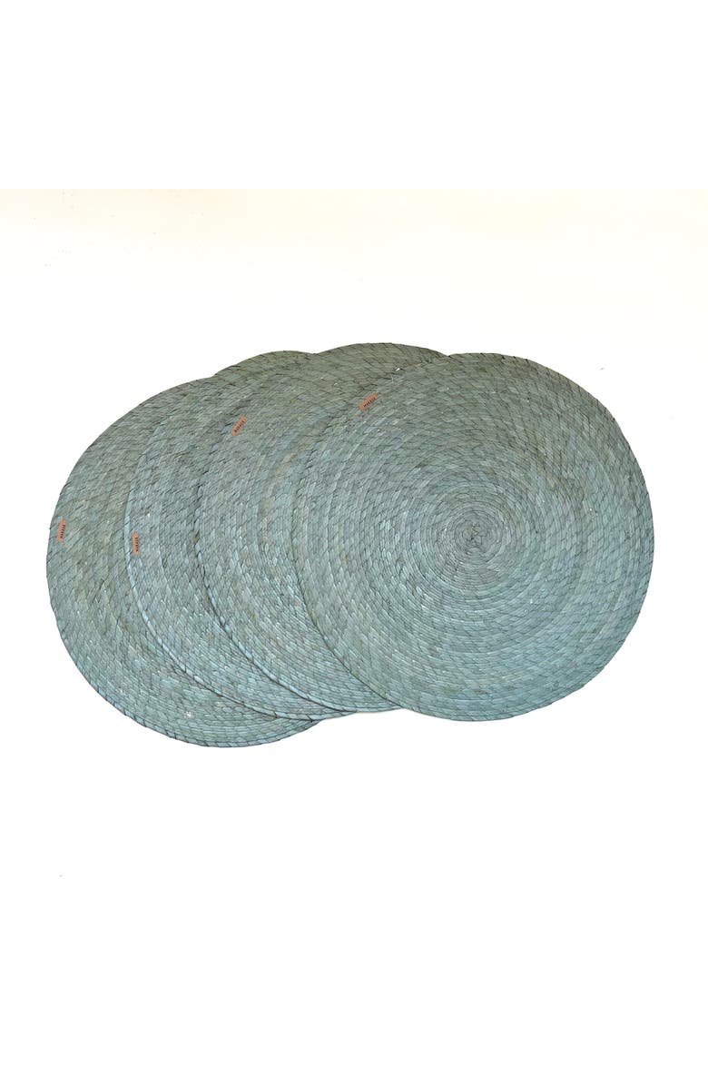 Coppermill Kitchen Palm Single Sided Placemat - Set of 4, Main, color, Aqua