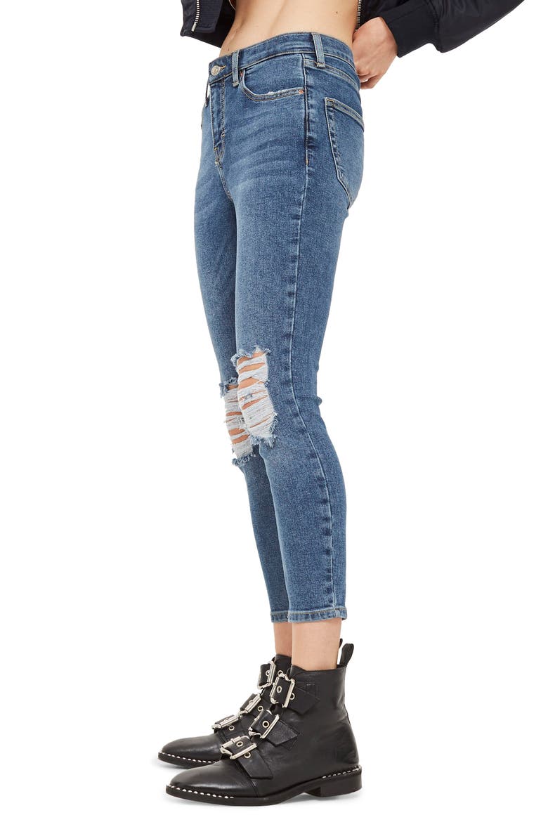 Jamie Petite Ripped Jeans, Alternate, color, MID DENIM