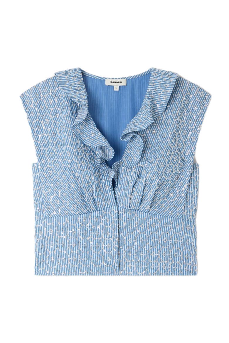 Sequin top, Alternate, color, Blue