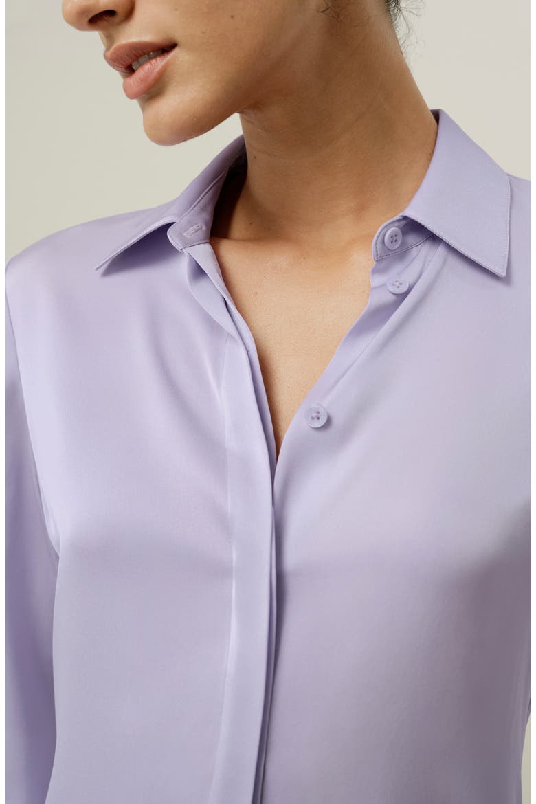 Women's Stretch Double Georgette Shirt, Alternate, color, Orchid Petal