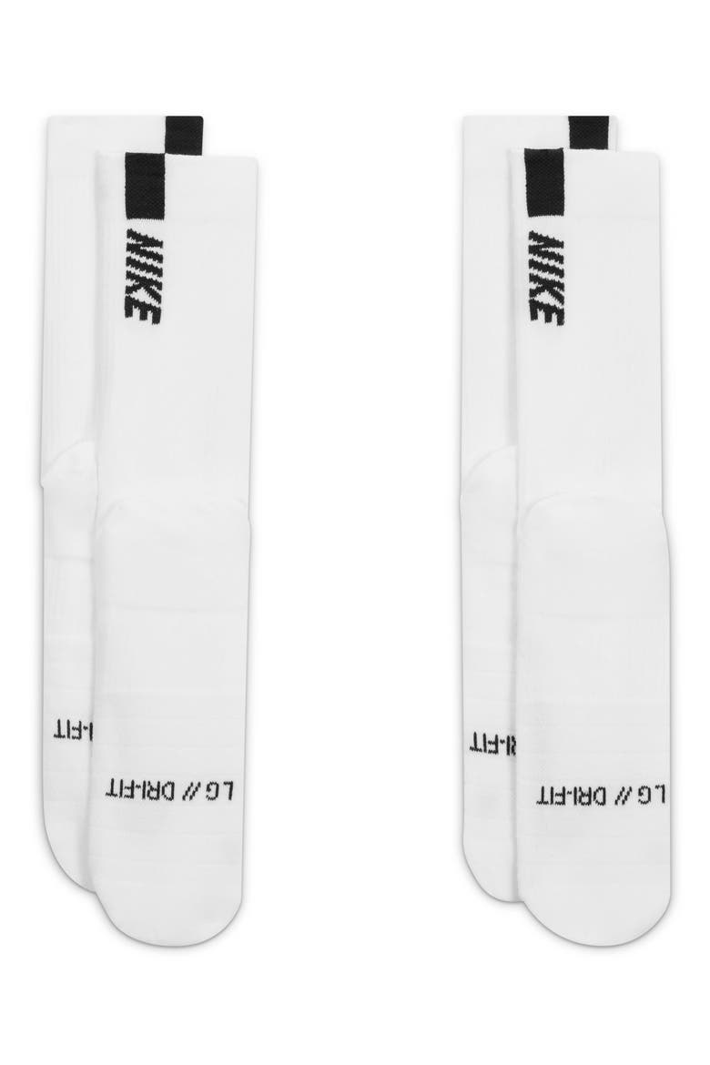 Multiplier 2-Pack Socks, Alternate, color, BLACK/ WHITE