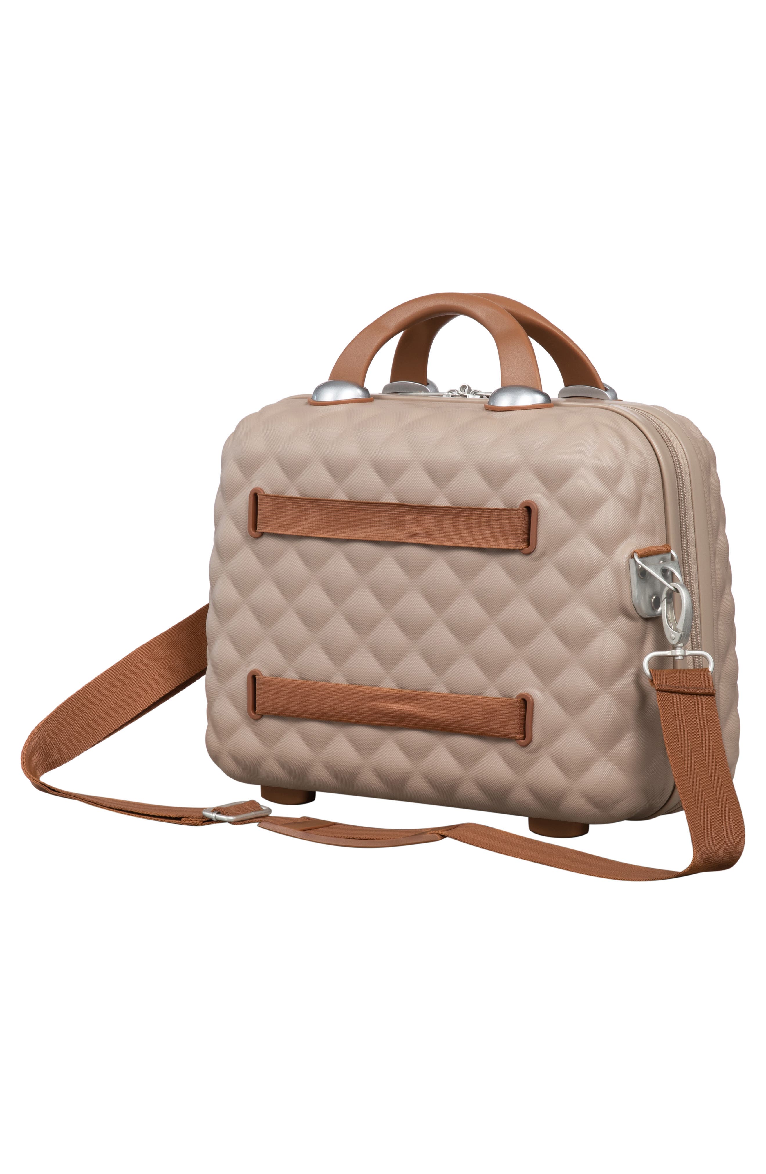 IT LUGGAGE Glitzy 14-Inch Hardside Vanity Case, Alternate, color, Sandy Skin