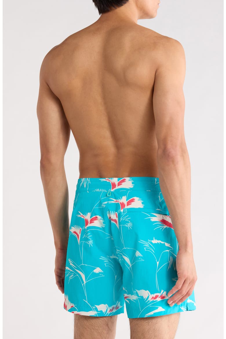 Fan Palm Swim Trunks, Alternate, color, POOL