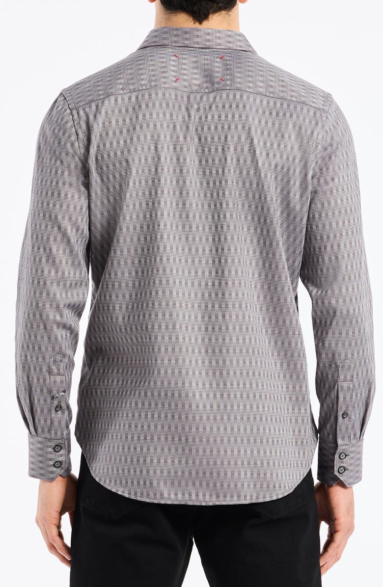 Robert Graham Akron Stretch Cotton Button-Up Shirt, Alternate, color, Brown